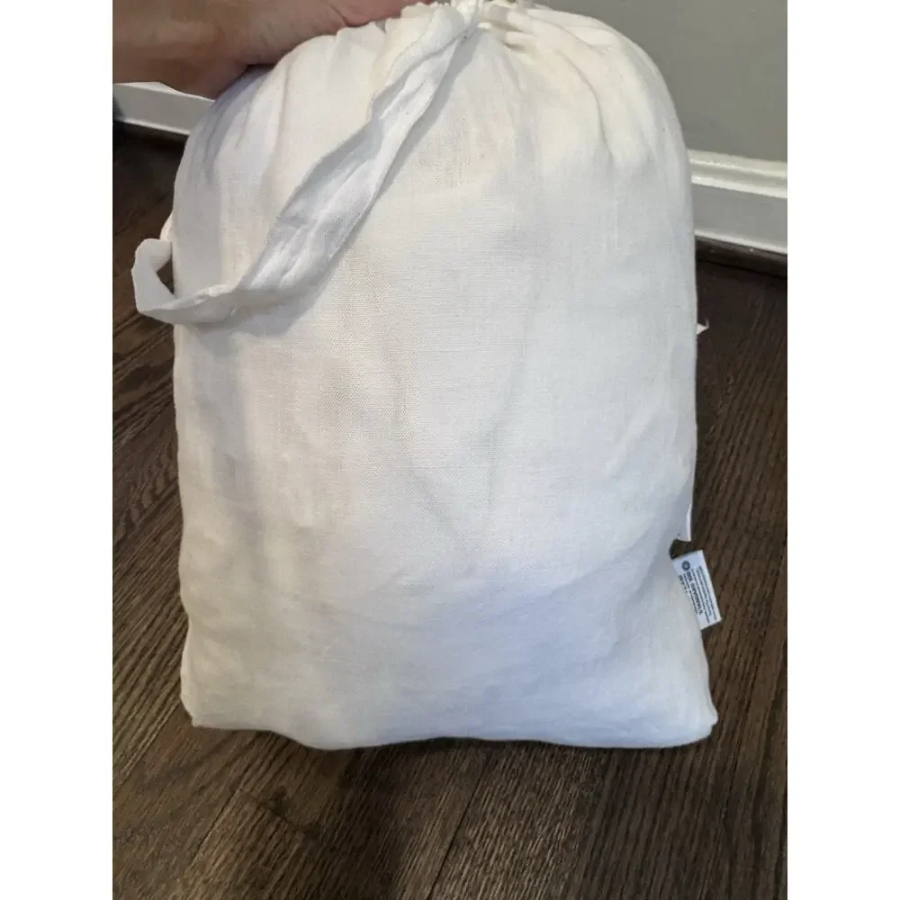 Nordstrom 100% Linen Queen White Duvet Cover & 2 Sham Set NEW
